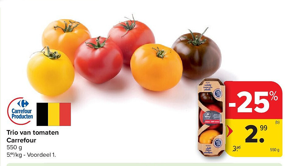 Trio van tomaten Carrefour