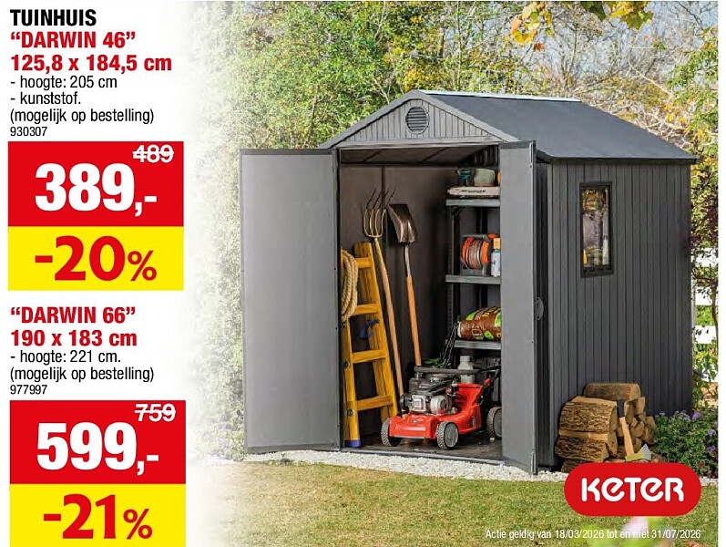 TUINHUIS “DARWIN 46” 125,8 x 184,5 cm