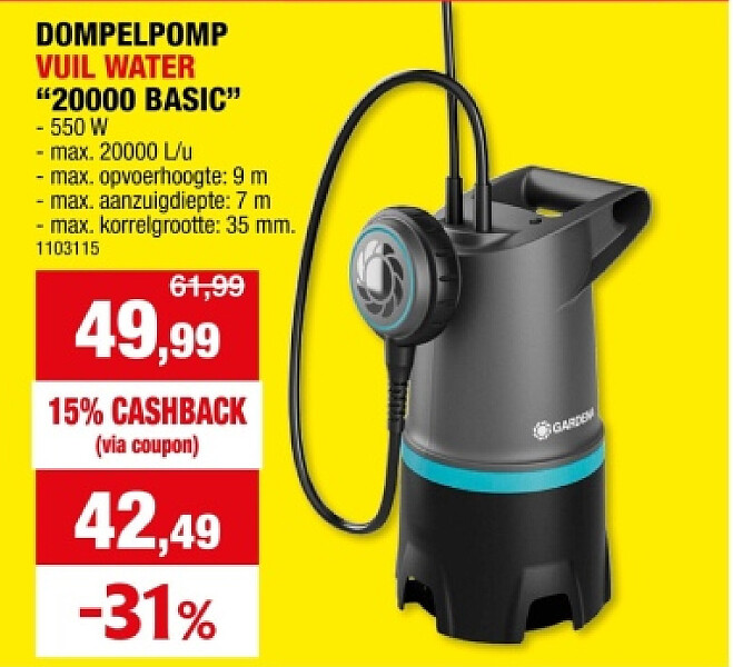 DOMPELPOMP VUIL WATER "20000 BASIC"