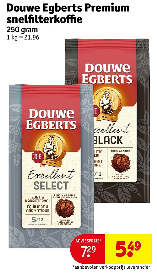 Douwe Egberts Premium snelfilterkoffie