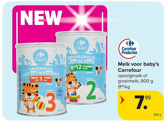 Melk voor baby’s Carrefour