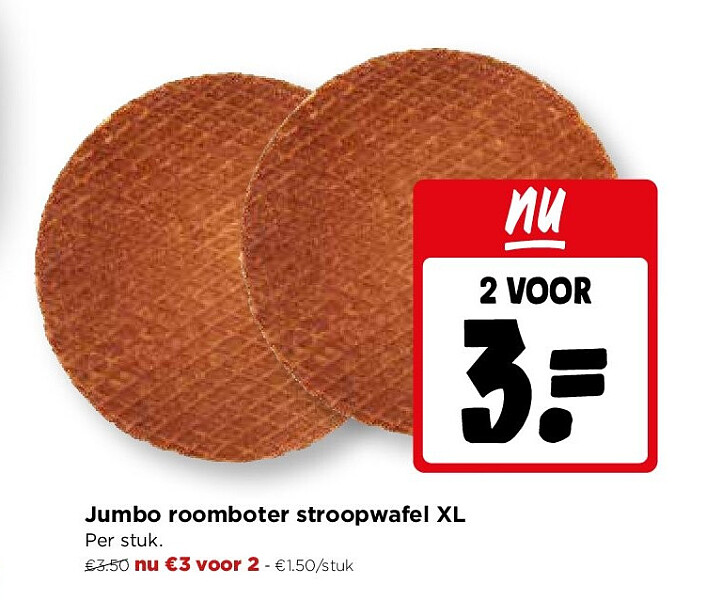 Jumbo roomboter stroopwafel XL