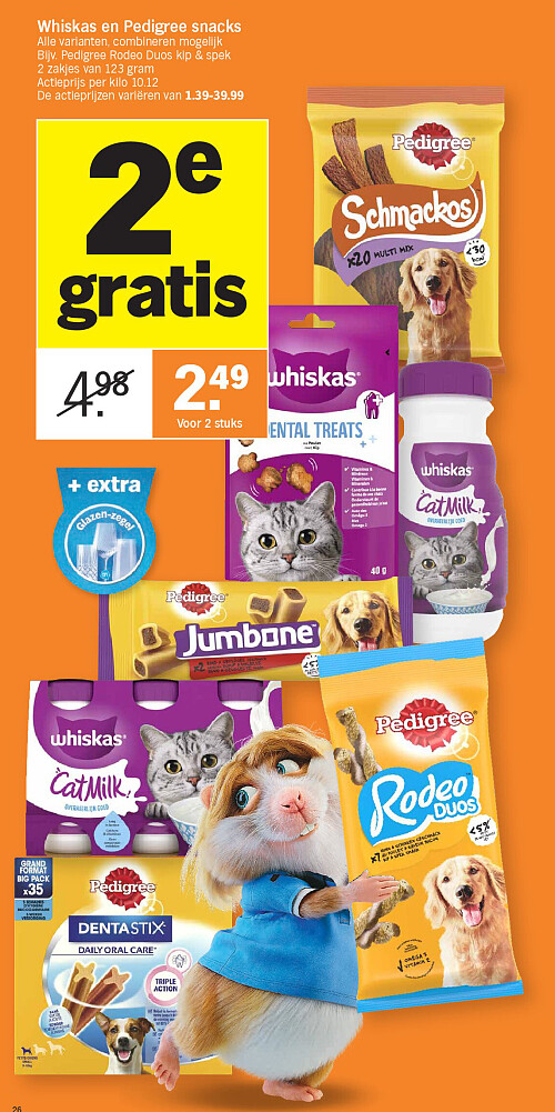 Whiskas en Pedigree snacks