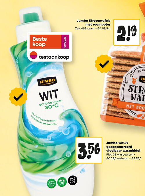 Jumbo wit 2x geconcentreerd vloeibaar wasmiddel