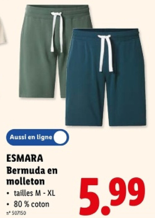 Bermuda en molleton