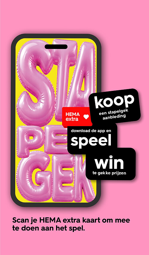 Scan je HEMA extra kaart om mee te doen aan het spel.