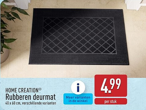 Rubberen deurmat