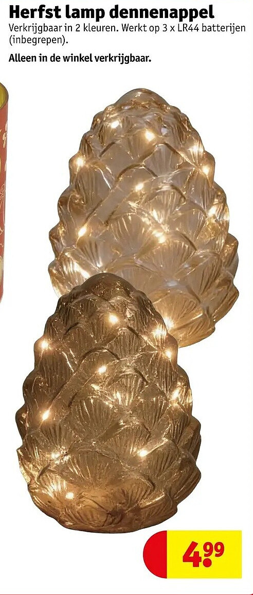 Herfst lamp dennenappel