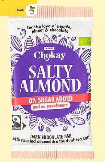 Tablette de chocolat noir aux amandes et sel marin 70 g