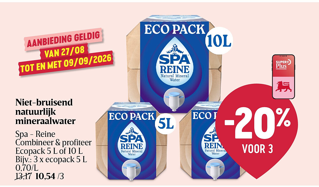 Niet-bruisend natuurlijk mineraalwater