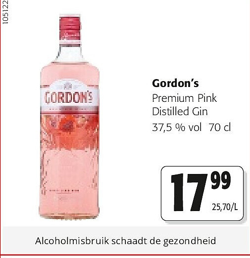 Gordon’s Premium Pink Distilled Gin 37,5 % vol 70 cl