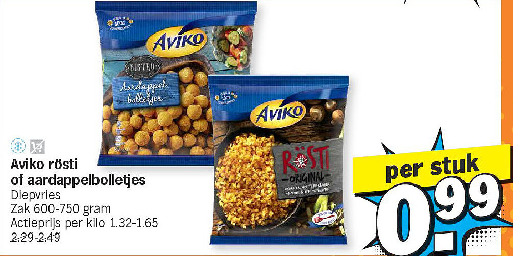 Aviko rösti of aardappelbolletjes