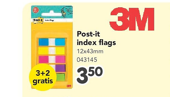 Post-it index flags 12x43mm 043145