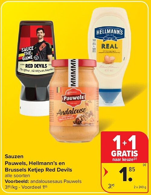 Sauzen Pauwels, Hellmann’s en Brussels Ketjep Red Devils