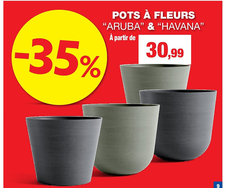POTS À FLEURS “ARUBA” & “HAVANA”