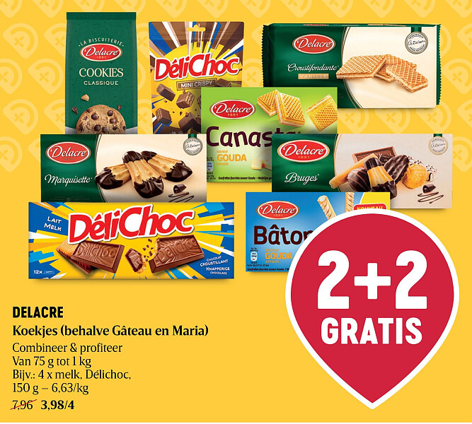 DELACRE Koekjes (behalve Gâteau en Maria)