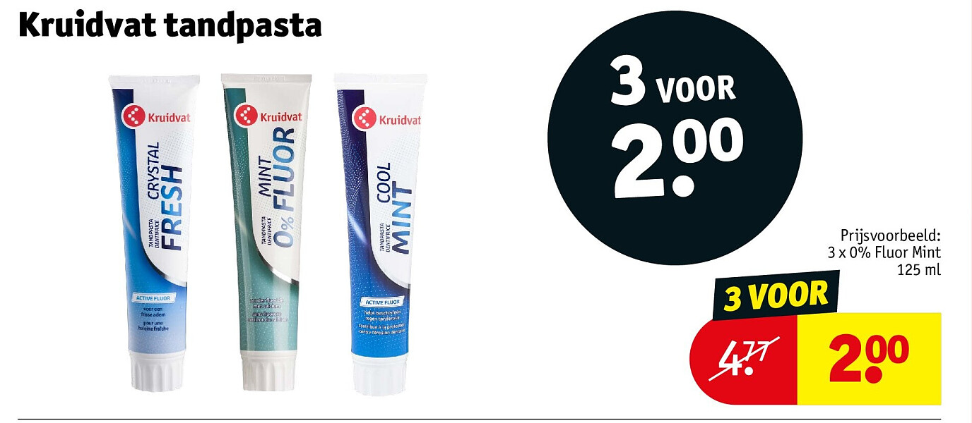 Kruidvat tandpasta