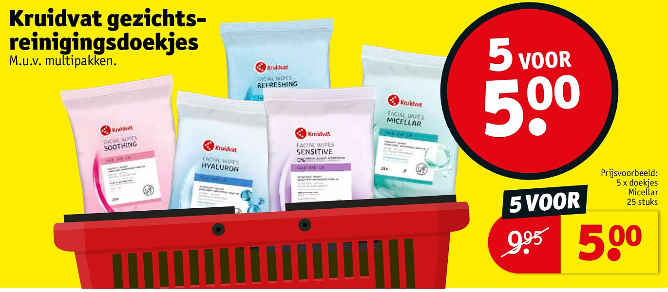 Kruidvat gezichtsreinigingsdoekjes