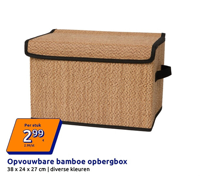 Opvouwbare bamboe opbergbox