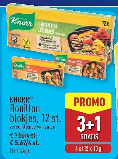 Bouillon blokjes, 12st.