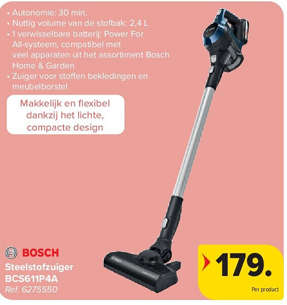 Steelstofzuiger BCS611P4A