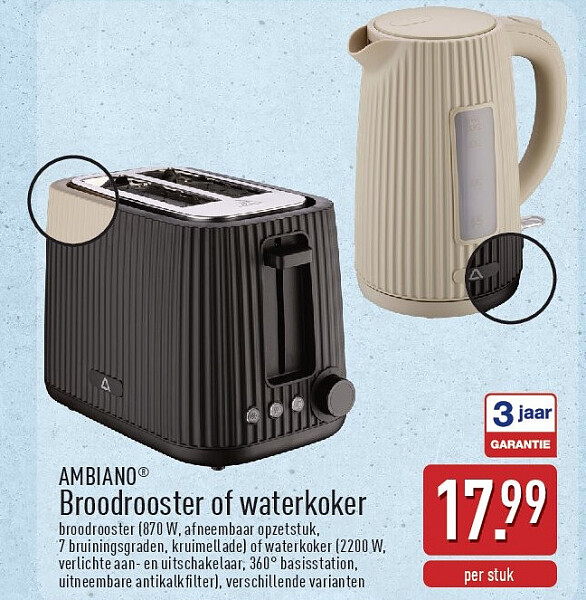 Broodrooster of waterkoker