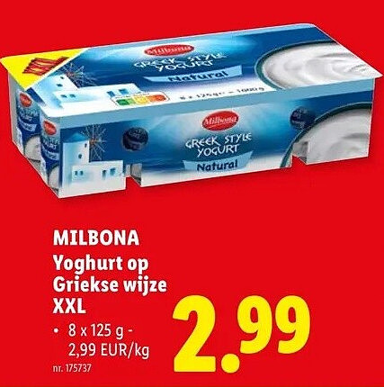 MILBONA Yoghurt op Griekse wijze XXL