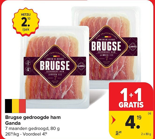 Brugse gedroogde ham Ganda
