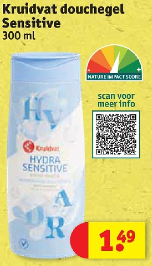 Kruidvat douchegel Sensitive