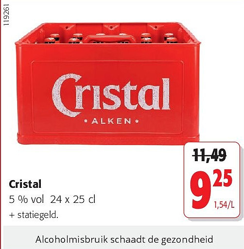 Cristal 5 % vol 24 x 25 cl