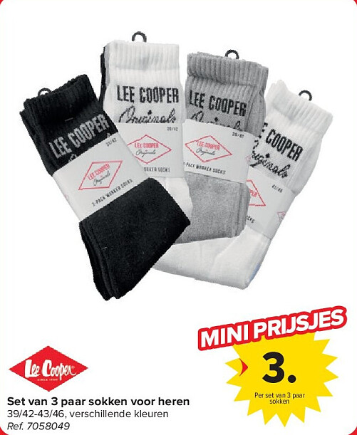 Set van 3 paar sokken voor heren