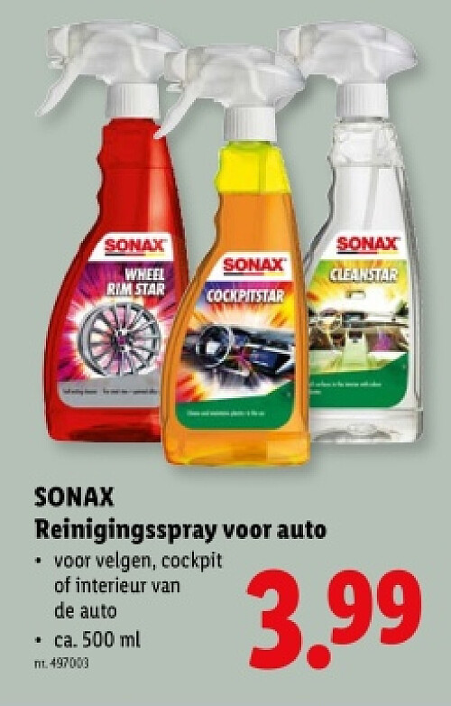 Reinigingsspray voor auto
