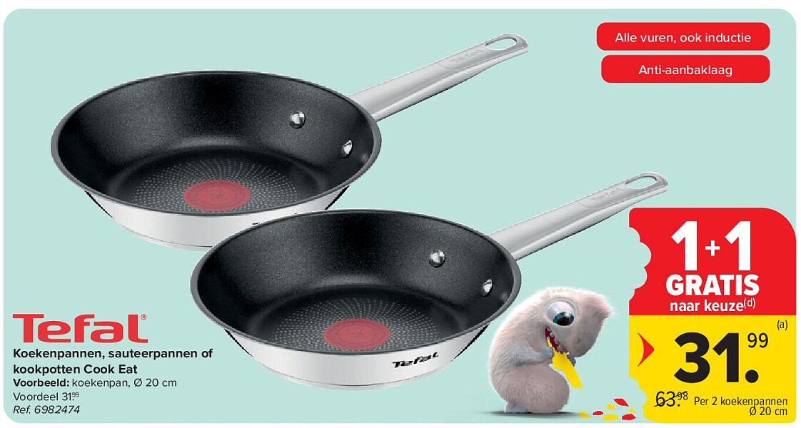 Koekenpannen, sauteerpannen of kookpotten Cook Eat