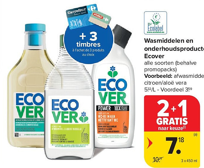 Wasmiddelen en onderhoudsproducten Ecover