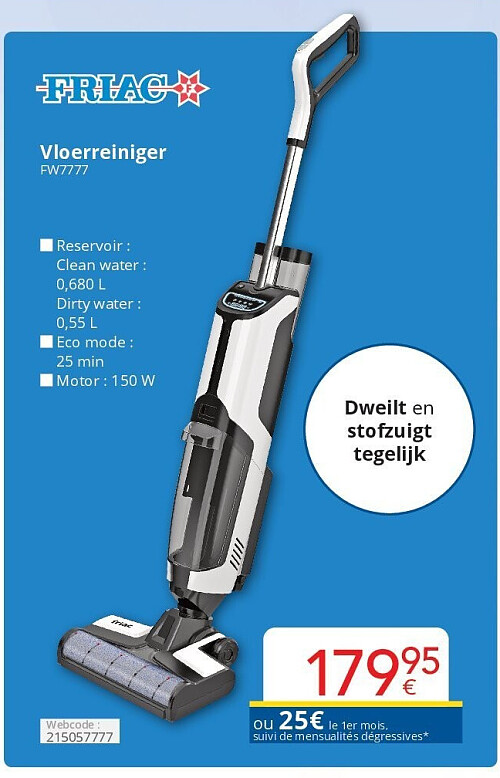 Friac Vloerreiniger FW7777