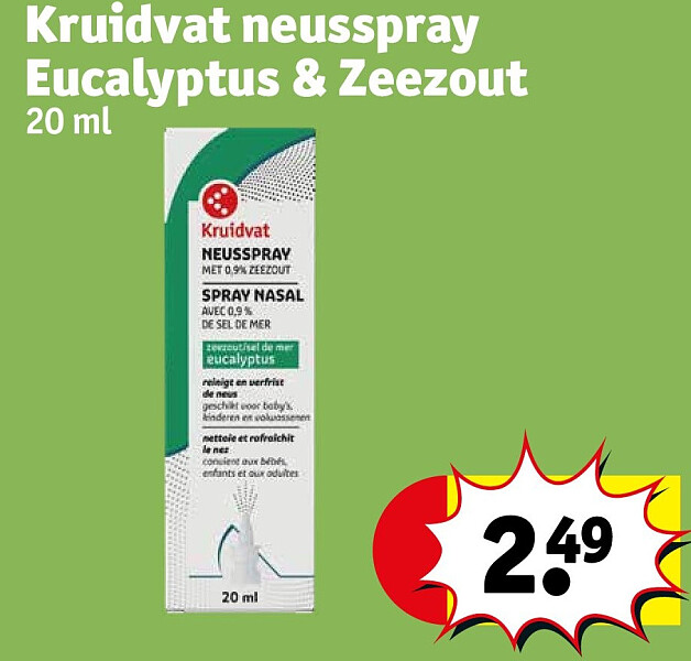 Kruidvat neusspray Eucalyptus & Zeezout