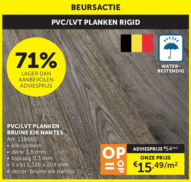 PVC/LVT PLANKEN BRUINE EIK NANTES