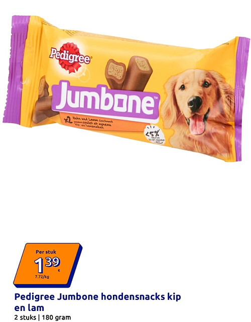 Pedigree Jumbone hondensnacks kip en lam