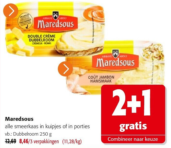 Maredsous Dubbelroom 250 g 12,69 8,46/3 verpakkinge