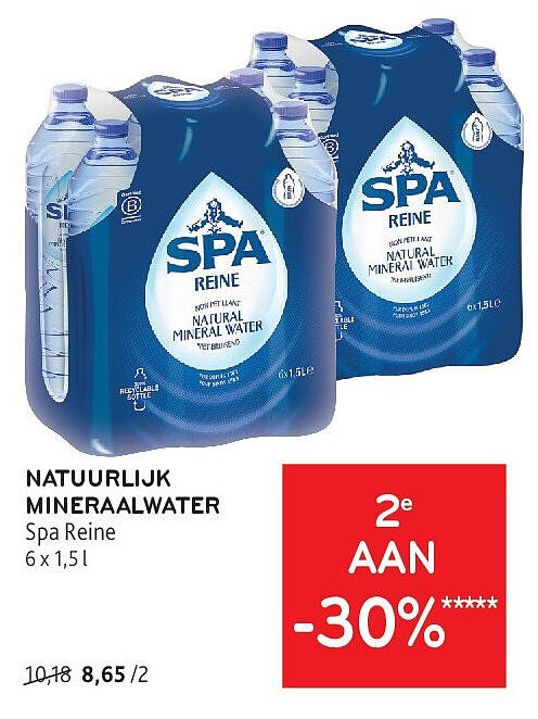 NATUURLIJK MINERAALWATER Spa Reine 6 x 1,5 l