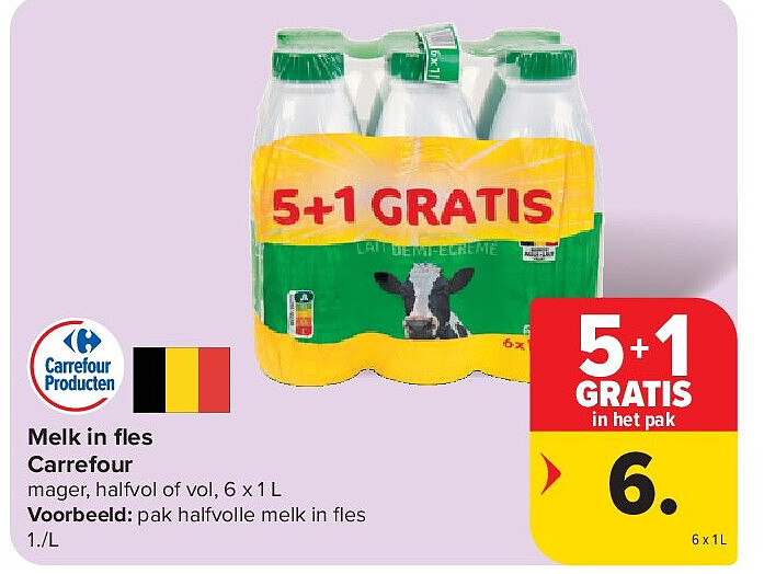 Melk in fl es Carrefour