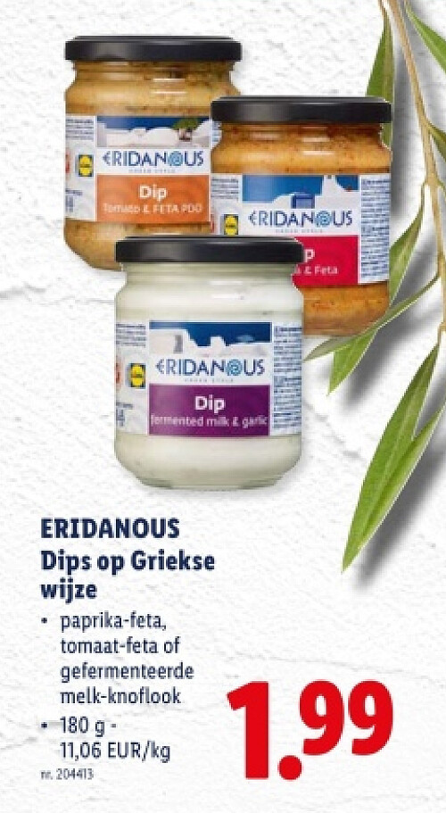 Dips op Griekse wijze