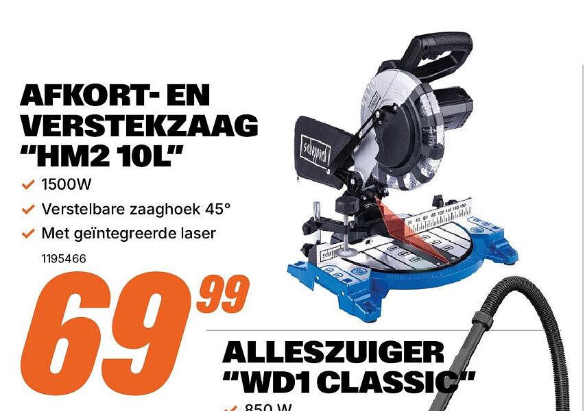 AFKORT- EN VERSTEKZAAG “HM2 10L”