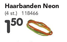 Haarbanden Neon (4 st.)