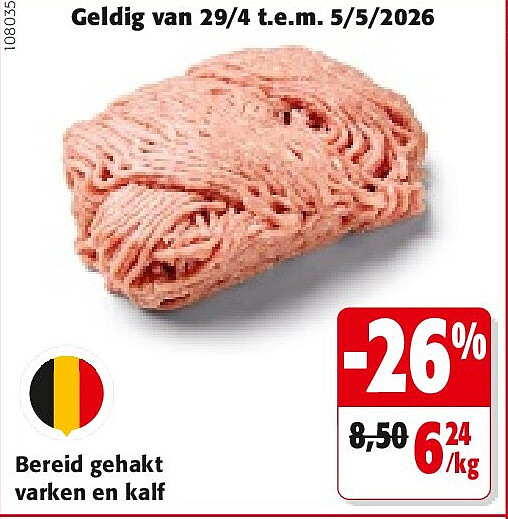 Bereid gehakt varken en kalf