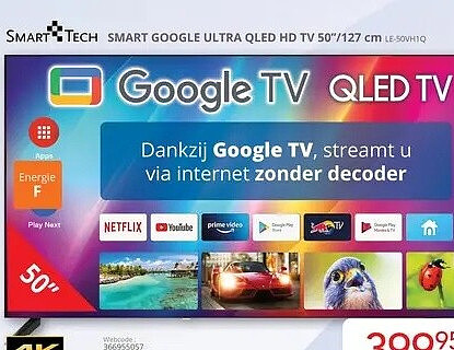 Smart Google Ultra HD QLED TV 50”/127 cm LE-50VH1Q