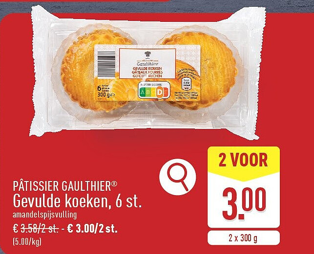Gevulde koeken, 6st.