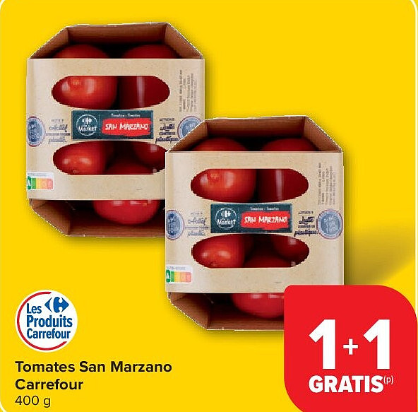 Tomates San Marzano Carrefour 400 g