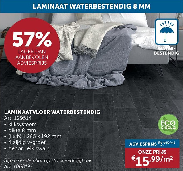 LAMINAATVLOER WATERBESTENDIG
