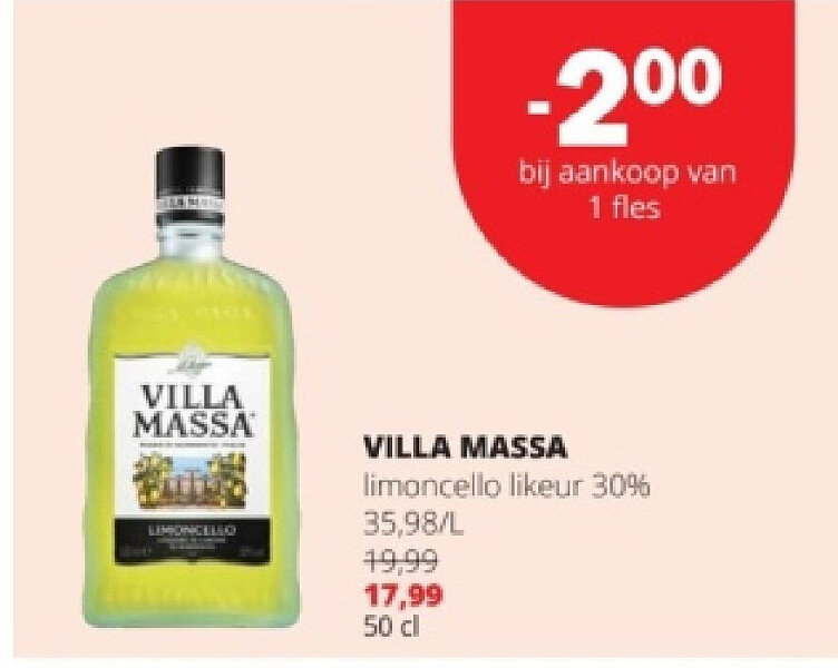 VILLA MASSA limoncello likeur 30%
